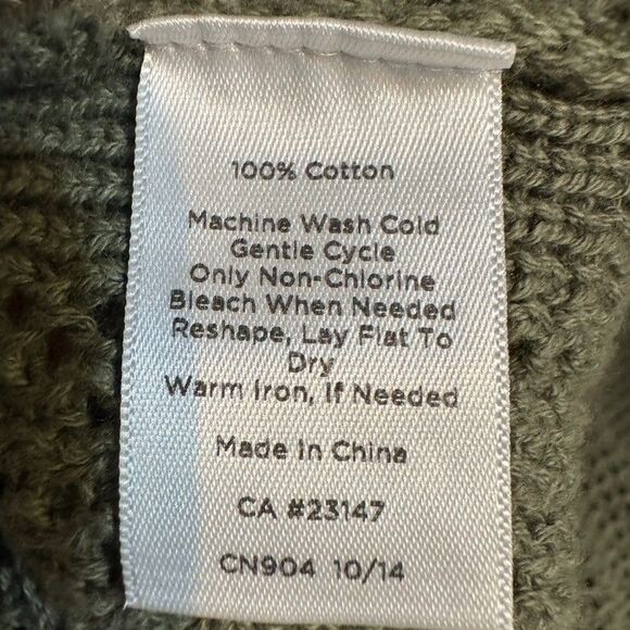 Talbots Women's Size L/XL Sleeveless Green Knit Pullover Sweater Oversized - Picture 6 of 6